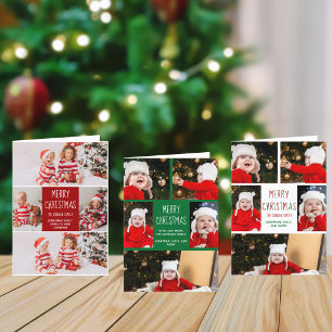 Happy Holidays Rainbow Family Photo Collage Cute Holiday Card