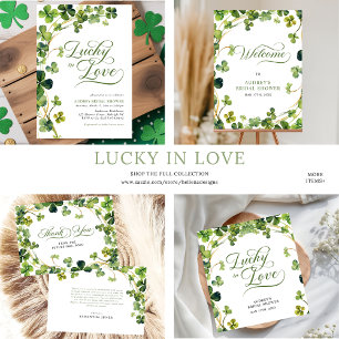 Lucky in Love Bridal Shower Green Return Address