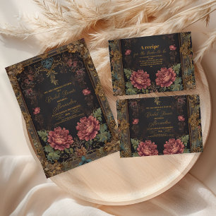 Floral Victorian Gothic Bridal Shower Napkin