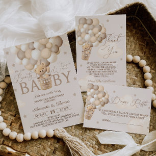 Invitation Nous pouvons attendre le Baby shower de l'ours