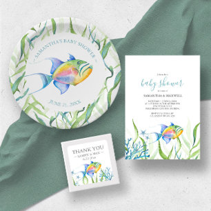 Budget Watercolor Baby Shower Under The Sea Theme