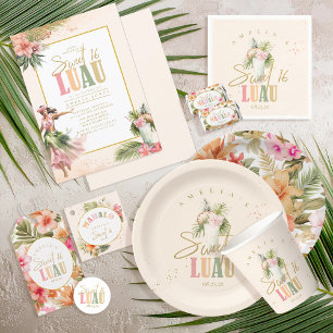 Hawaiian Luau Sweet Sixteen ID1092 Classic Round Sticker