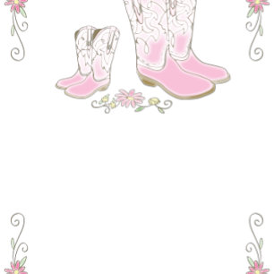 Invitation Cowgirl Baby shower Pays Western Rose Girl