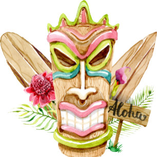 Tiki Party  Square Sticker