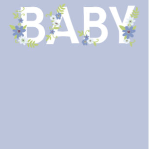 Baby in Bloom Shower Blue Vintage Flowers Boy Invitation