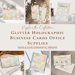 Glitter Holographic Beautician Makeup Loyalty Card