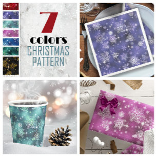 Prettiest Snowflakes Pattern Blue ID846 Wrapping Paper