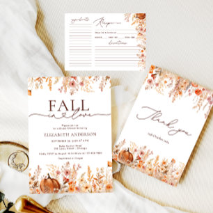 Boho Fall Pumpkin Thank You Card