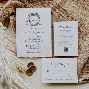 Simple Whimsical Handwritten Script   Wedding RSVP Card