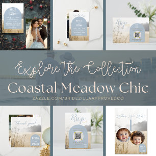 Coastal Meadow Chic Childhood Pic Table Card