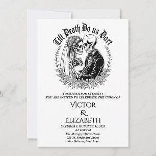 Gothic Till Death Do Us Part Skeleton Wedding Save The Date