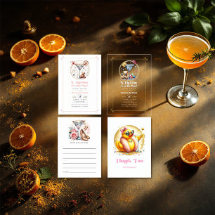 Glam Baby Duck Baby Shower Thank You Card
