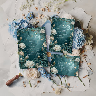 Celestial Night Garden Wedding Invitation