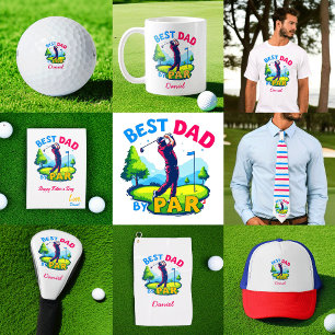 Best Dad By Par   Golf Lover Father's Day Tie