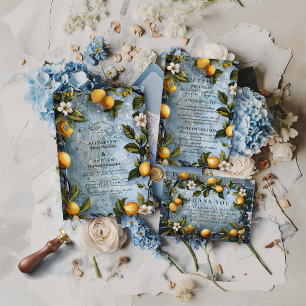 Fresh Citrus Botanical Wedding Thank You Card