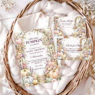 Invitation Baby Shower Citrouille Pastel Enchantée