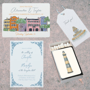 Charleston South Carolina Wedding Invitations 