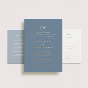 Marseille Blue Wedding Menu