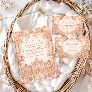 Luxury Rococo Princess Diapper Raffle Enclosure Card
