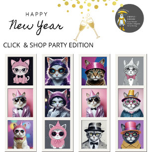 Happy New Year party - Cat in Disguise 