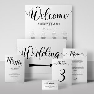 M. & Mme Faire-part de mariage Black & White