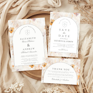 Editorial Wildflower Wedding Invitation