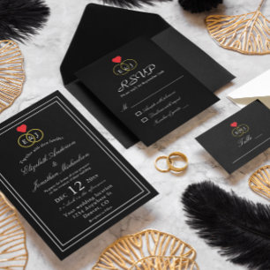 Invitation Mariage Entwin Rings