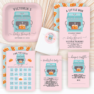 Little Bun in the Oven boy or girl baby shower Inv Invitation