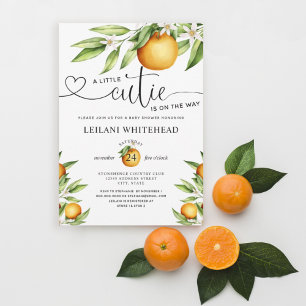 Little Cutie on the way Baby Shower All In One Invitation