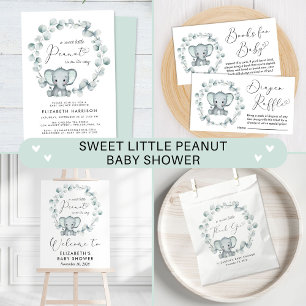 Elephant Eucalyptus Baby Shower Invitation