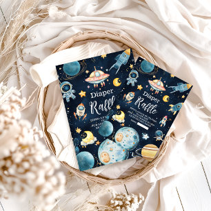 Outer Space Planets Rocket Navy  Books for Baby Enclosure Card
