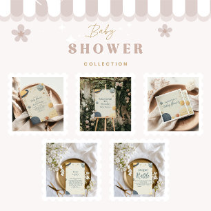 Whimsical Outer Space Baby Shower Books for Baby Enclosure Card