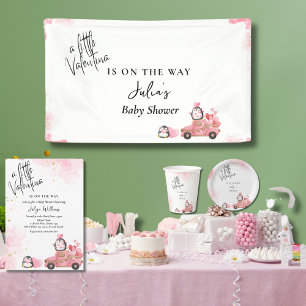 Valentine rose bébé fille invitation douche