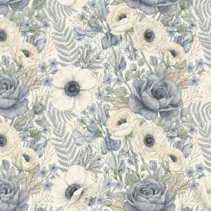 Carte D'accompagnement Élégant mariage floral français Pivoine Bleu Pouss