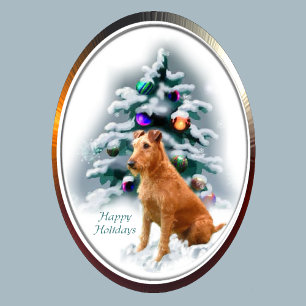 Irish Terrier Christmas Gifts Holiday Card