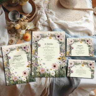 A Little Wildflower Boho Nature Theme Baby Shower Invitation