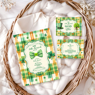 Green Lucky Little Shamrock  Diapper Raffle  Enclosure Card