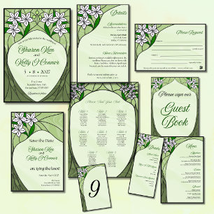 Stained Glass Save the Date Magnetic Invitation