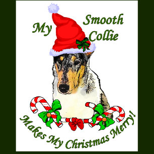 Smooth Collie Christmas Gifts Holiday Card