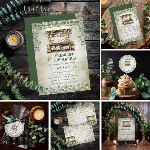 Fresh Off The Market Farm Stand Bridal Shower Invitation