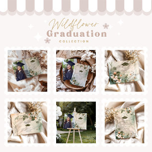 Photo Boho Wildflower Graduation Party  Announcement