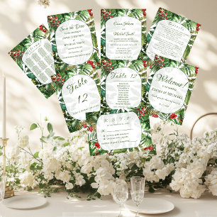 Tropical Greens Botanical Save The Date Card