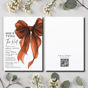 She's Tying The Knot Bow Bridal Luncheon Invitation