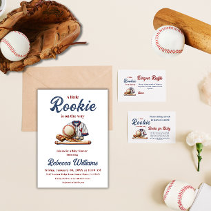 A Little Rookie on the Way - Baseball Baby Shower  Enclosure Card