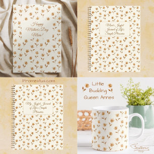 Mug Little Budding Queen Annes - Cottage core motif.