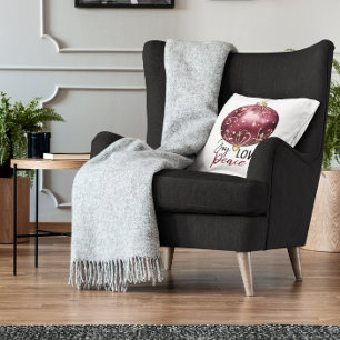 Rustic Burgundy and Ivory Jingle and Mingle Holiday Card