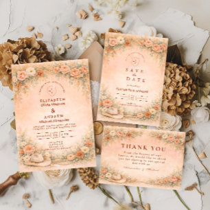 Rustic Cowgirl Garden Arch Wedding Invitation