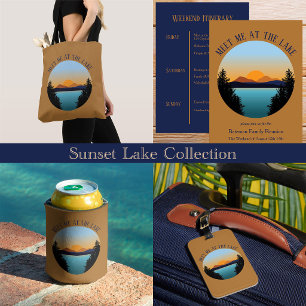 Sunset Lake Vacation Tote Bag