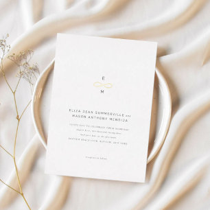 Grey Infinity Symbol Minimally Chic Invitation Postcard