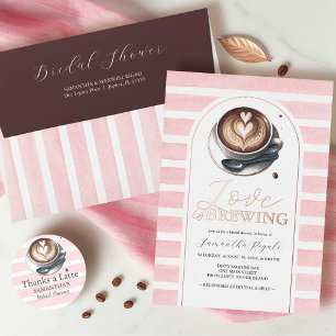 Coffee Bridal Shower Theme Invitation Envelopes